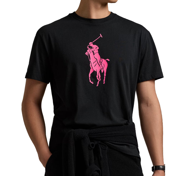 Polo Ralph Lauren Unisex Pink Pony Classic Fit Jersey T-Shirt Polo Black
