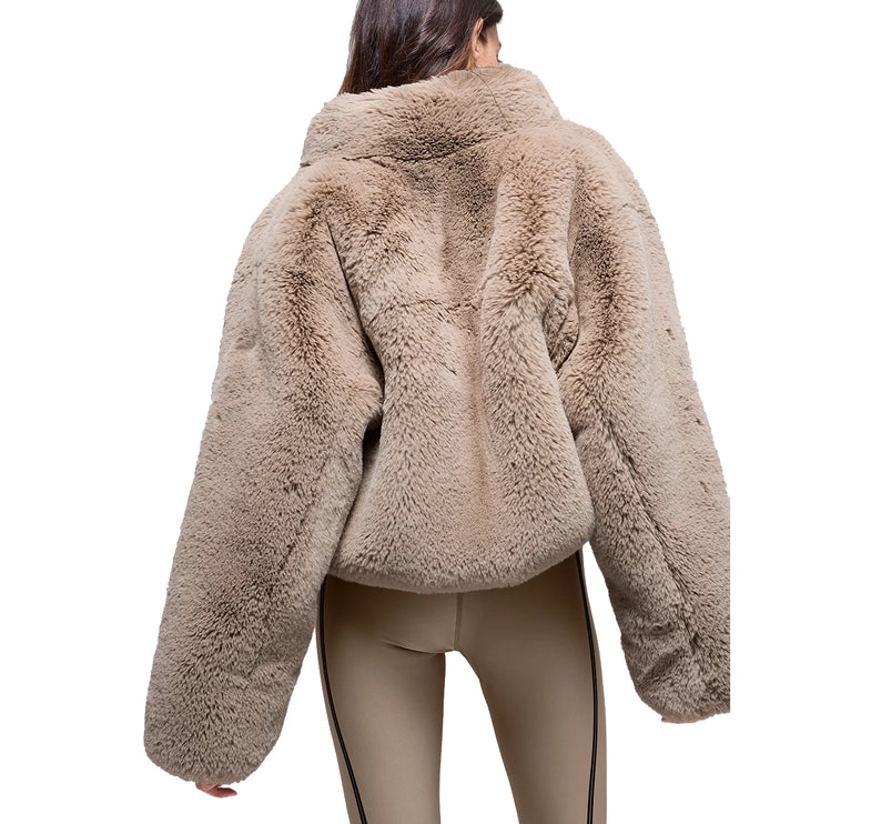 alo Women's Faux Fur Allure Jacket Oat