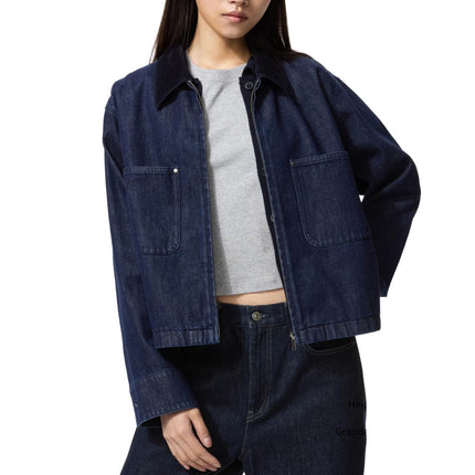Uniqlo Women's Zip-Up Short Jacket 69 Navy