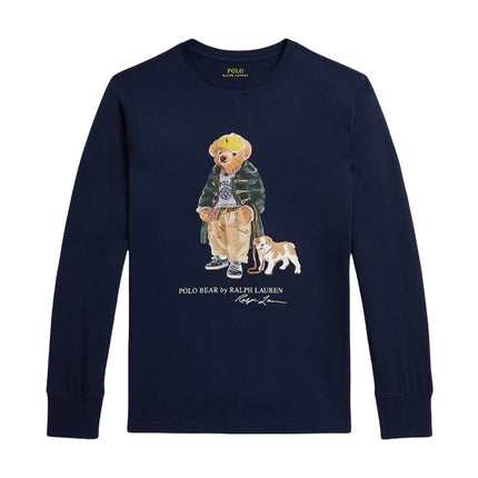 Polo Ralph Lauren Boy's Polo Bear Cotton Long-Sleeve Tee Refined Navy