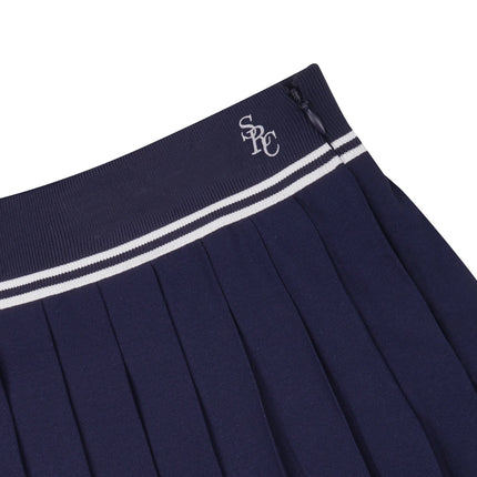 Sporty & Rich Women's SRC Logo Abigail Skirt Navy/White