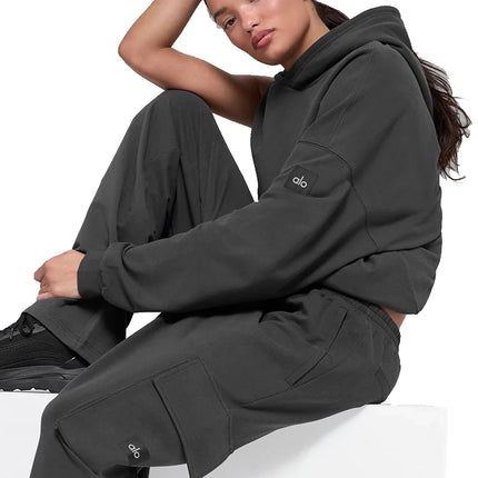 alo Women's Double Take Hoodie Anthracite