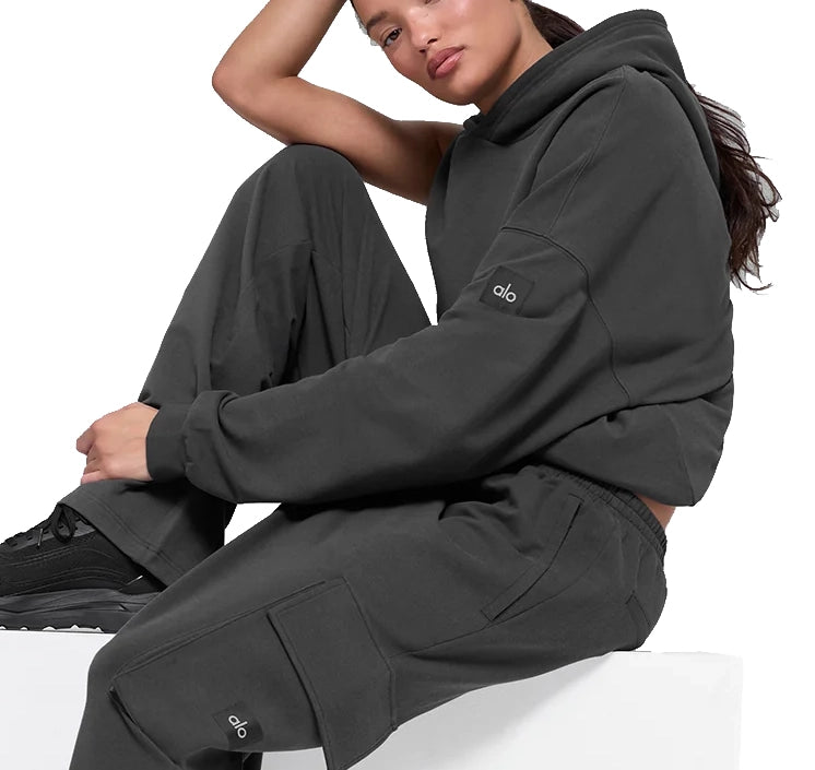 alo Women's Double Take Hoodie Anthracite