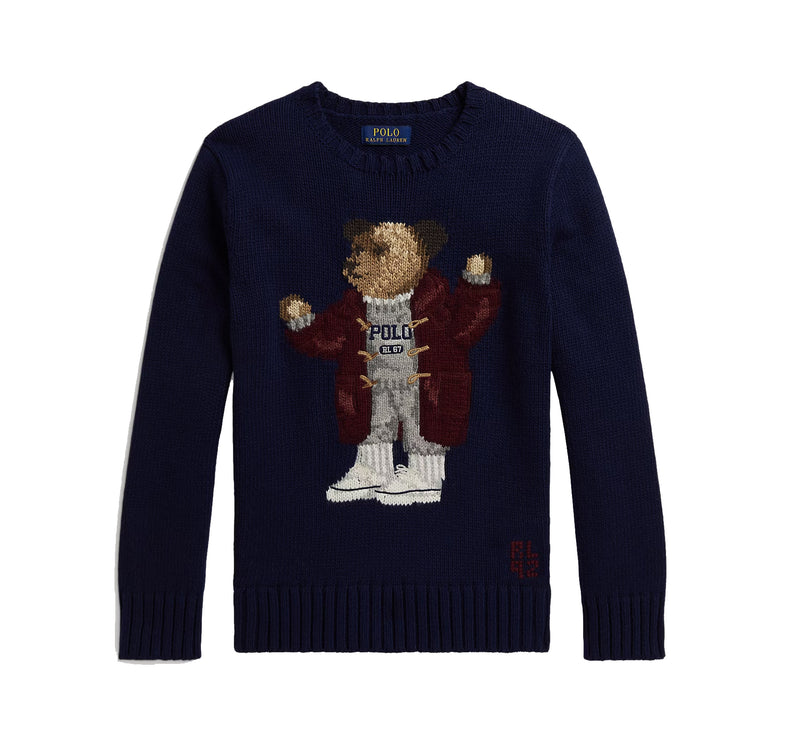 Polo Ralph Lauren Boy's Polo Bear Crewneck Sweater Refined Navy