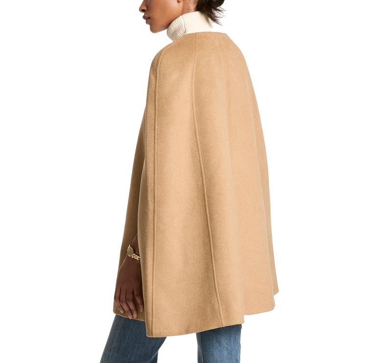 Michael Kors Women's Woven Cape Dark Camel