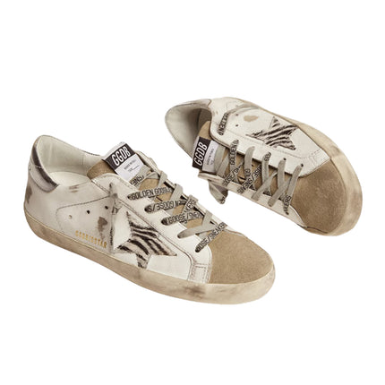 Golden Goose Women's Super Star with Zebra Print Pony Skin Star