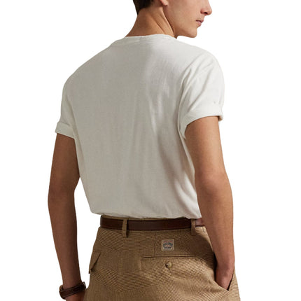 Polo Ralph Lauren Men's Classic Fit Polo Bear Jersey T-Shirt Deckwash White