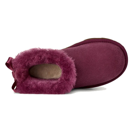 UGG Big Kids' Ultra Mini Bailey Bow Dark Winterberry