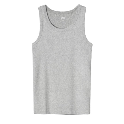 COS Women's Ribbed Tank Top Grey Melange