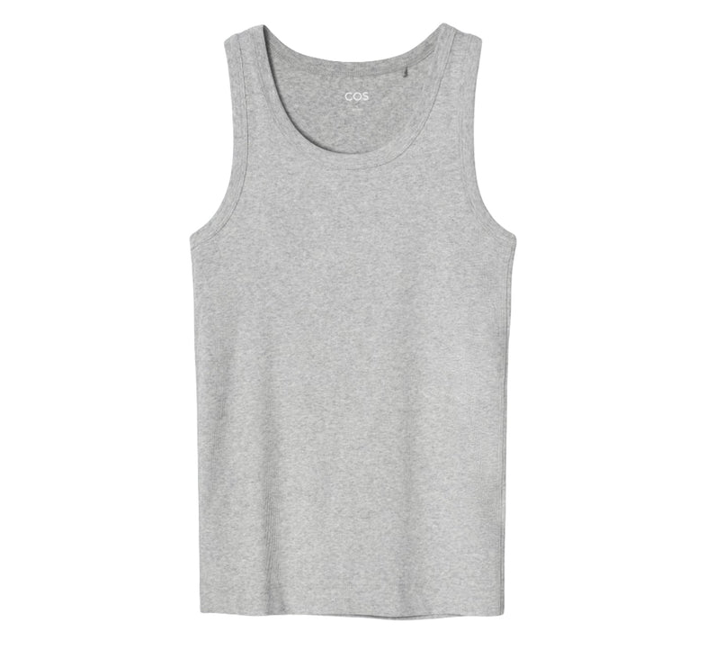 COS Women's Ribbed Tank Top Grey Melange