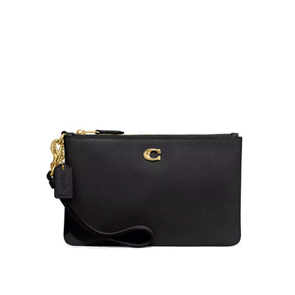 Coach Women's Essential Small Wristlet Brass/Black