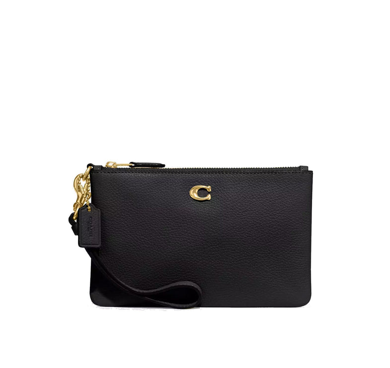 Coach Women's Essential Small Wristlet Brass/Black