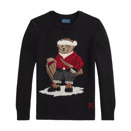 Polo Ralph Lauren Boy's Polo Bear Sweater Polo Black