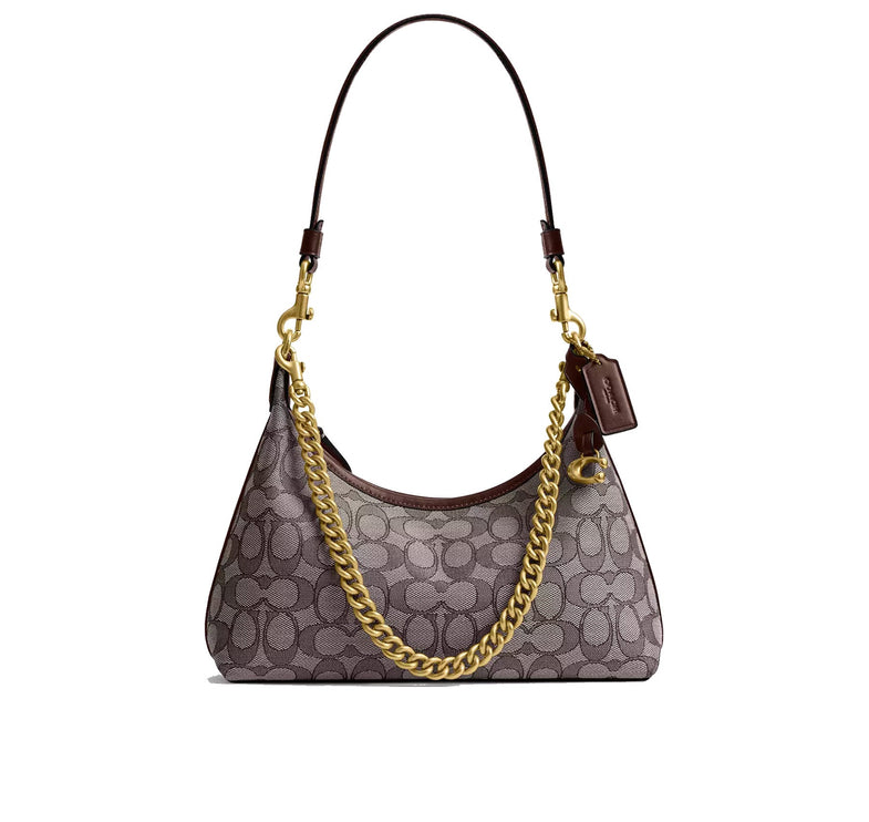 Coach Women's Juliet Shoulder Bag 25 In Signature Jacquard Brass/Oak Maple