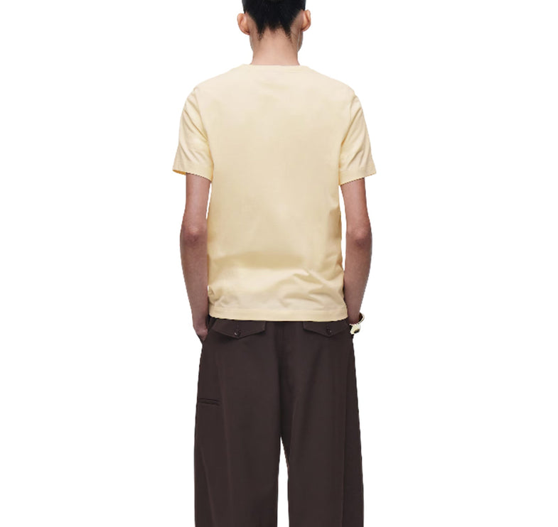 COS Women's Crew-Neck Cotton T-Shirt Light Yellow