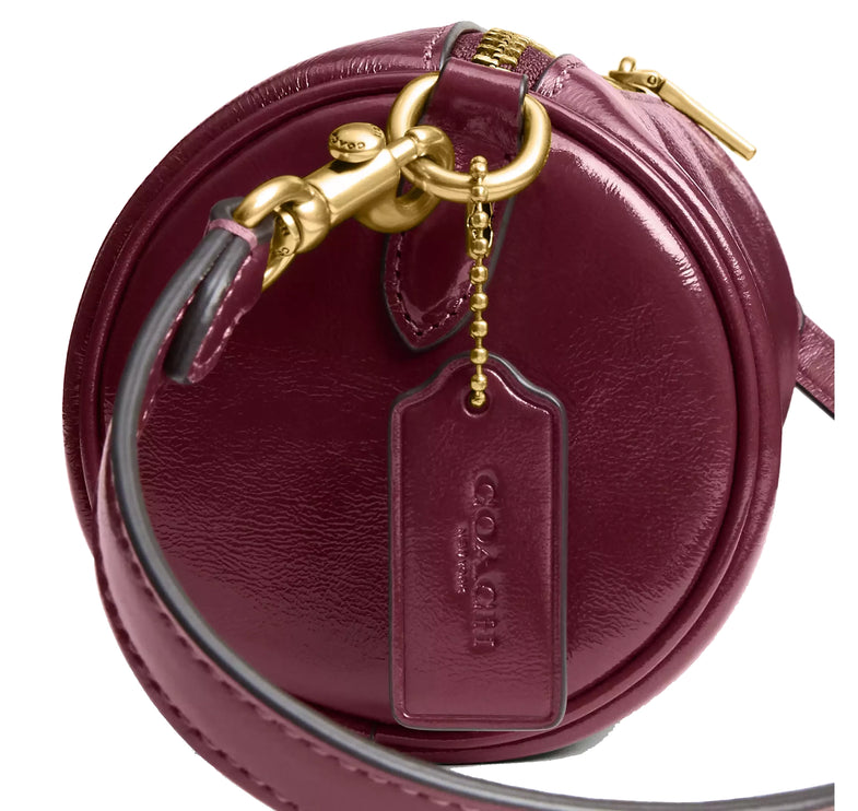 Coach Women's Barrel Bag Brass/Dark Cherry