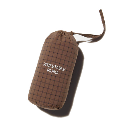 Uniqlo Women's Pocketable UV Protection Parka | Checkered 38 Dark Brown