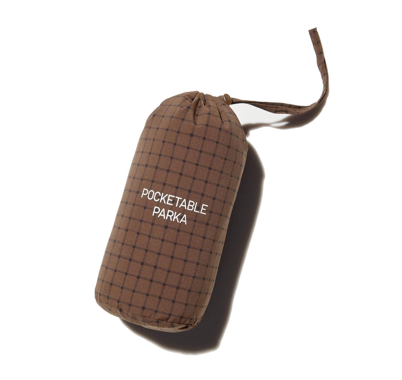 Uniqlo Women's Pocketable UV Protection Parka | Checkered 38 Dark Brown
