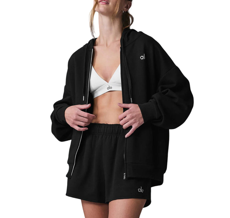 alo Women's Accolade Full Zip Hoodie Black