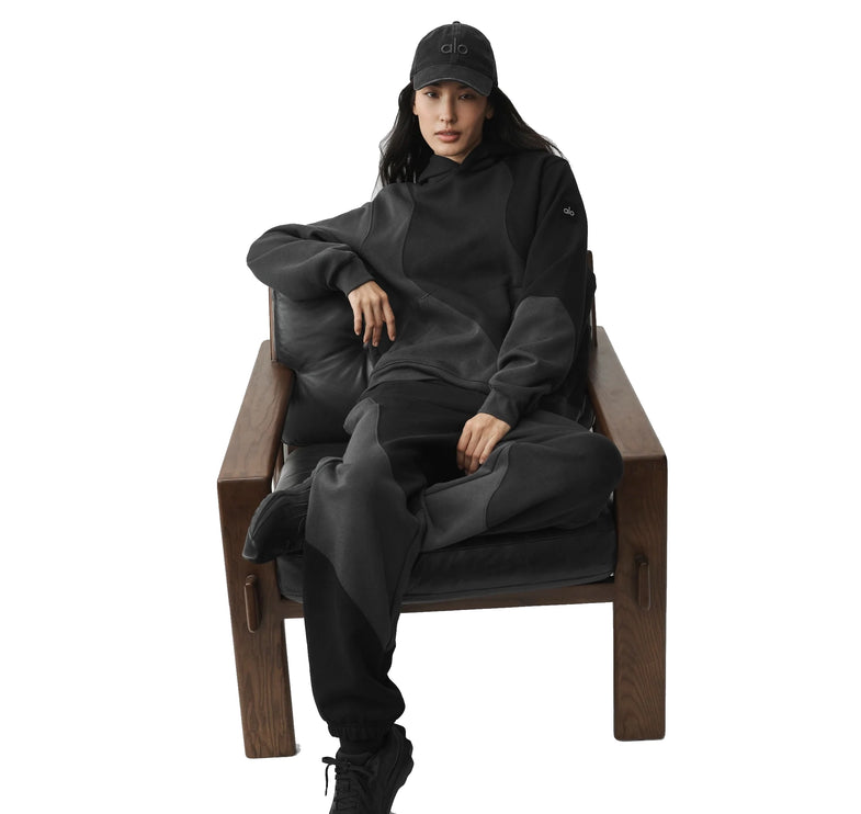 alo Women's Make Waves Hoodie Vintage Black Tonal