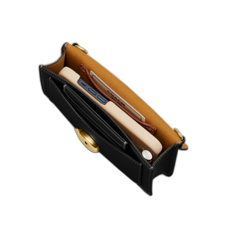 Coach Women's Tabby Crossbody Wristlet Brass/Black