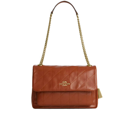 Coach Women's Elodie Crossbody Bag With Quilting Gold/Cinnamon