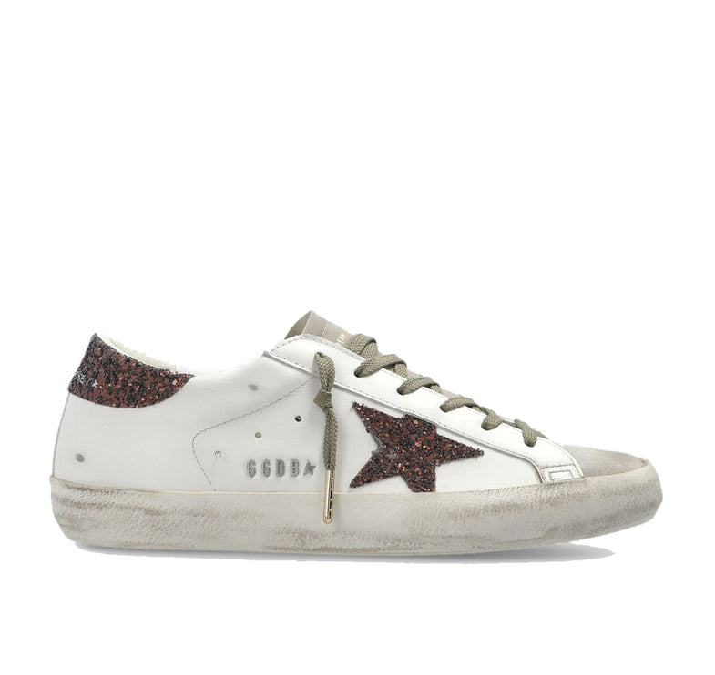 Golden Goose Women's Super Star Glitter with Brown Star