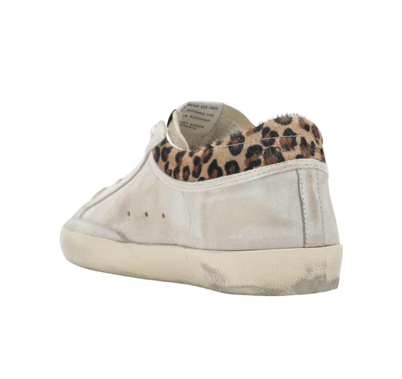 Golden Goose Women's Super Star Beige Sneaker with Pony Hair
