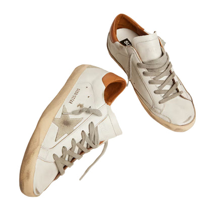Golden Goose Women's Super Star Sneakers with Suede Star and Brown Heel Tab