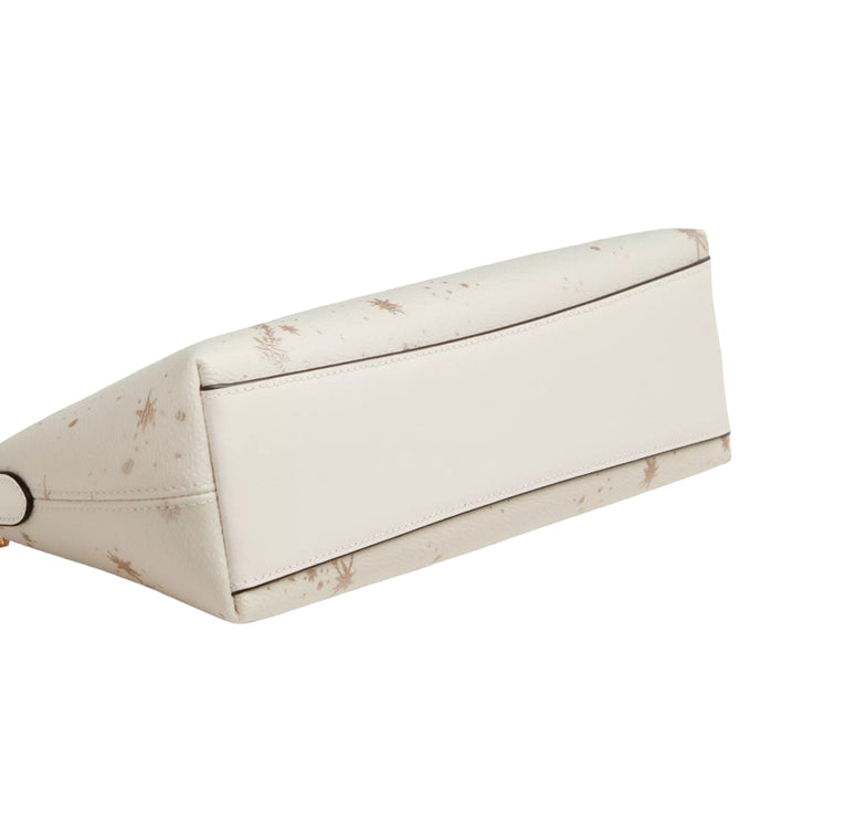 Coach Women's Charlotte Shoulder Bag With Star Print Gold/Chalk Multi