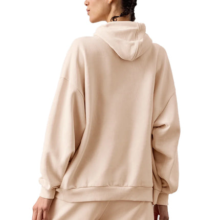 alo Women's Accolade Full Zip Hoodie Macadamia