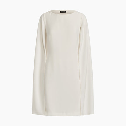 Polo Ralph Lauren Women's Cape Georgette Cocktail Dress Mascarpone Cream