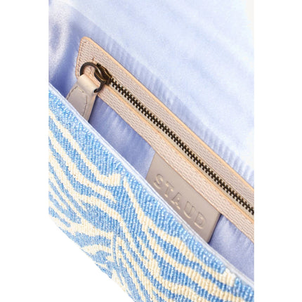 STAUD Women's Tommy Beaded Bag Light Blue Cream