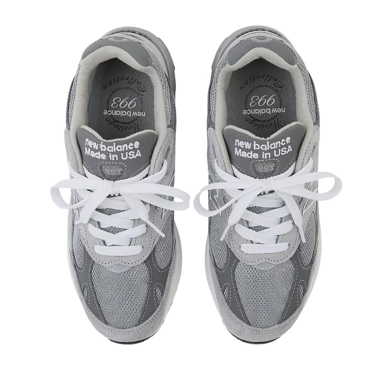 New Balance Women's Made in USA 993 Grey and White WR993GL