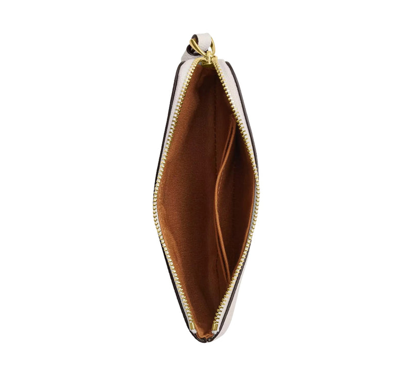 Coach Women's Corner Zip Wristlet Gold/Chalk