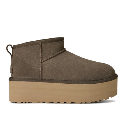 UGG Classic Ultra Mini Platform kadın botu, koyu yeşil (dried oregano) süet