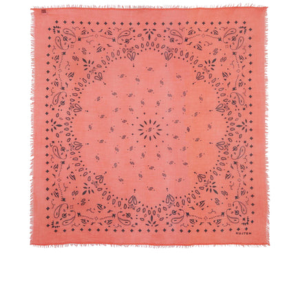 KUJTEN Women's Extra Large Bandana Effy Neon Coral