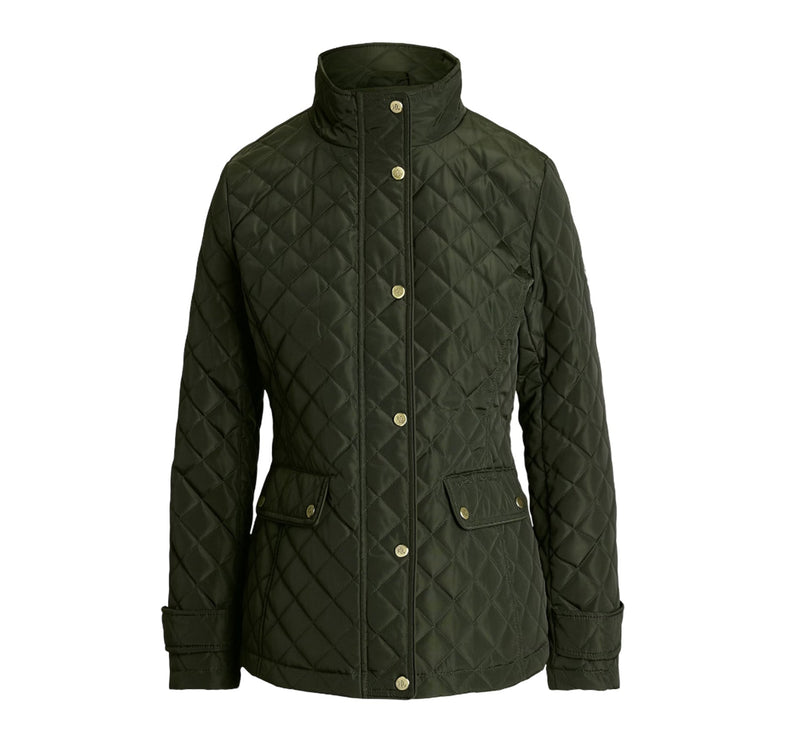 Polo Ralph Lauren Women's Diamond-Quilted Mockneck Jacket Litchfield Loden
