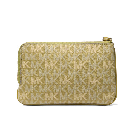 Michael Kors Women's Jet Set Travel Small Signature Logo Wristlet Oregano
