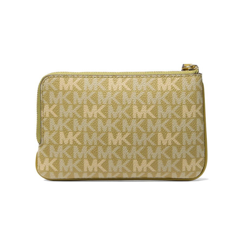 Michael Kors Women's Jet Set Travel Small Signature Logo Wristlet Oregano