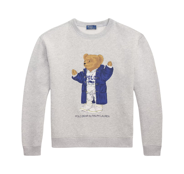 Polo Ralph Lauren Women's Polo Bear Fleece Crewneck Light Smoke Heather