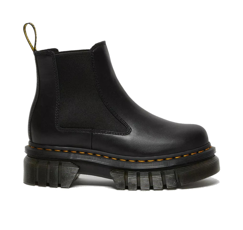 Dr. Martens Unisex Audrick Nappa Leather Platform Chelsea Boots Black