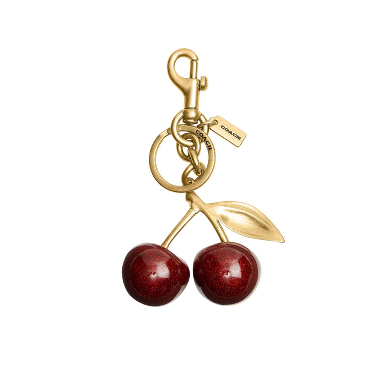 Coach Women's Cherry Bag Charm Gold/Red Apple
