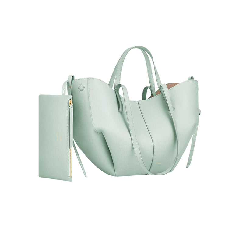 Polène Women's Cyme Mini Edition Textured Sea Foam