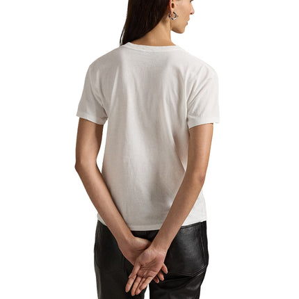 Polo Ralph Lauren Women's Polo Bear Cotton Jersey Tee White