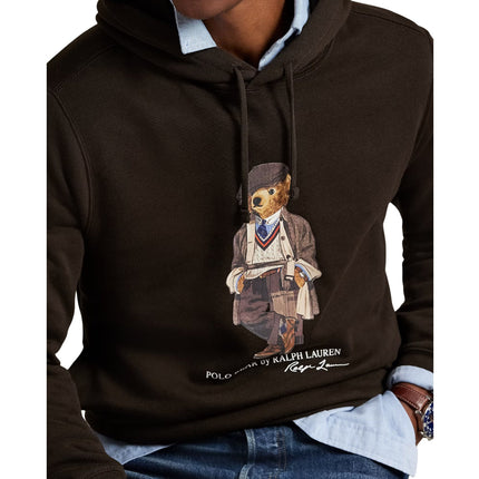 Polo Ralph Lauren Men's Polo Bear Fleece Hoodie Antique Brown