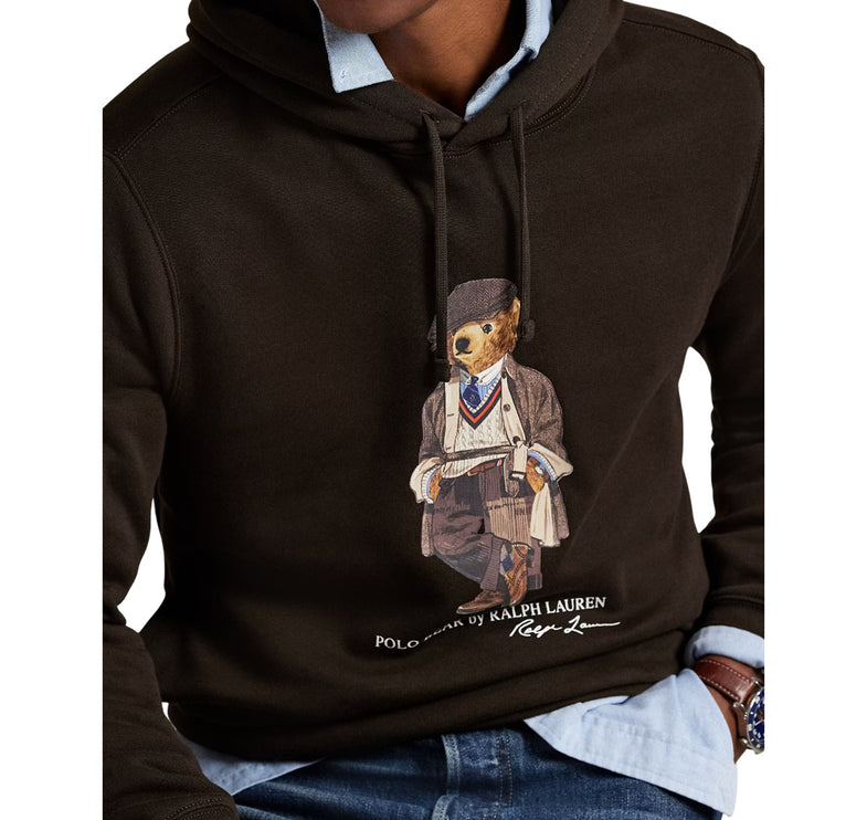 Polo Ralph Lauren Men's Polo Bear Fleece Hoodie Antique Brown