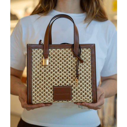 Marc Jacobs Women's Mini Grind Woven Tote Bag Natural