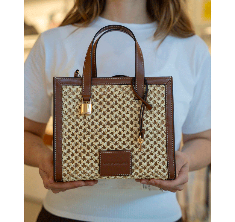 Marc Jacobs Women's Mini Grind Woven Tote Bag Natural