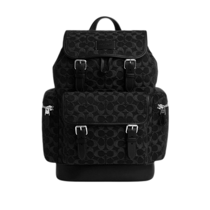 Coach Unisex Sprint Backpack In Signature Denim Silver/Black